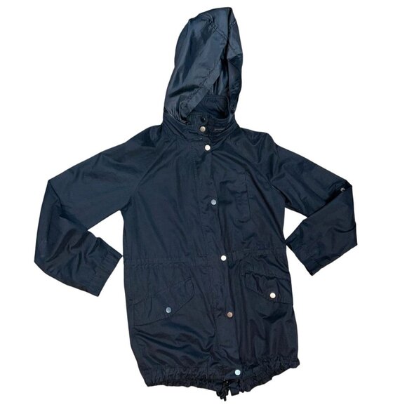 (5/25) a.new.day Lightweight Utility Jacket with Hideable Hood in Black- Small - Picture 6 of 8